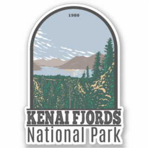 Nationaal park Skilak Lake  Kenai Fjords Sticker