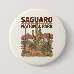 Nationaal park Sonoran Desert Saguaro Ronde Button 7,6 Cm