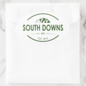 Nationaal Park South Downs Ovale Sticker (Tas)