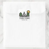 Nationaal Park South Downs Vierkante Sticker (Tas)