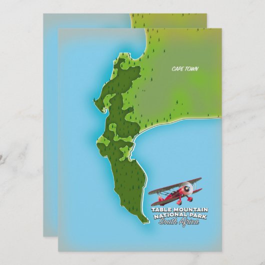 Nationaal Park Tafelberg Zuid-Afrika kaart (Voorkant / Achterkant)