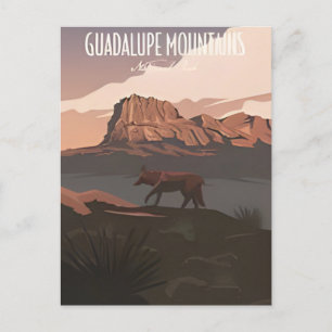 Nationaal Park Texas  in het Guadalupe-gebergte Briefkaart