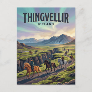 Nationaal Park Thingvellir IJsland Briefkaart