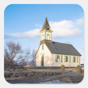 Nationaal park Thingvellir in IJsland Vierkante Sticker