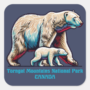 Nationaal park Torngat Mountains Canada Vierkante Sticker