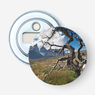 Nationaal park Torres del Paine, door brand bescha Button Flesopener