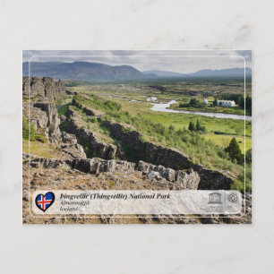Nationaal park UNESCO - Þingvellir (Thingvellir) Briefkaart