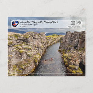 Nationaal park UNESCO - Þingvellir (Thingvellir) Briefkaart