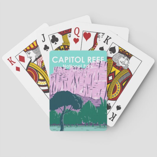 Nationaal park Utah  Capitol Reef Pokerkaarten (Achterkant)