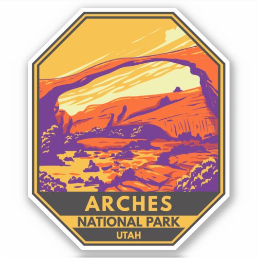 Nationaal park Utah Landscape  Sticker (Voorkant)