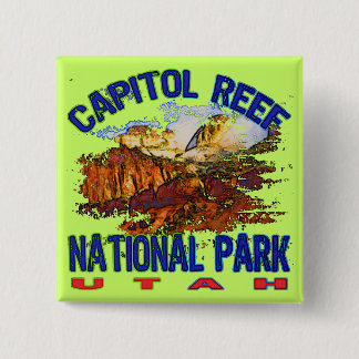Nationaal park Utah Vierkante Button 5,1 Cm