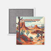 Nationaal park Utah-woestijngebergte Magneet (Voorkant / Achterkant)