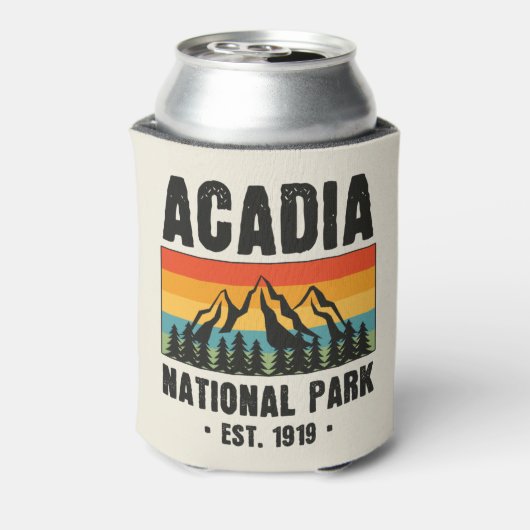 Nationaal park van Acadia, van Maine Retro Blikjeskoeler (Blikje Achterkant)