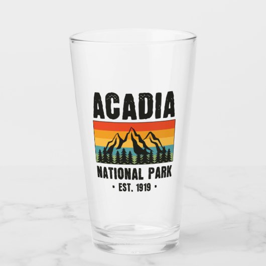 Nationaal park van Acadia,  van Maine Retro Glas (Voorkant)