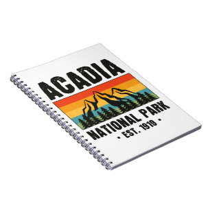 Nationaal park van Acadia,  van Maine Retro Notitieboek