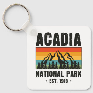 Nationaal park van Acadia,  van Maine Retro Sleutelhanger
