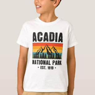 Nationaal park van Acadia, van Maine Retro T-shirt