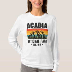 Nationaal park van Acadia, van Maine Retro T-shirt