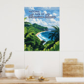Nationaal park van Amerikaans Samoa Beach Regenwou Poster (Keuken)