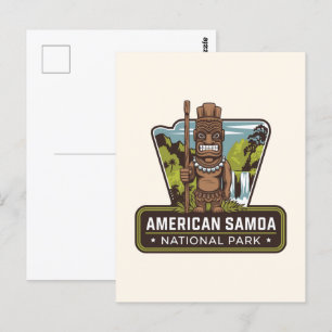 Nationaal park van Amerikaans-Samoa Travel Badge Briefkaart