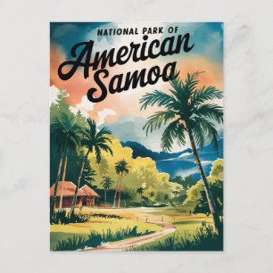 Nationaal park van Amerikaans-Samoa - Waterverf Ku Briefkaart