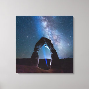 Nationaal park van Arches bij nacht MOAB Canvas Afdruk