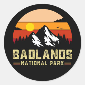 Nationaal park van badlands South dakota  T-Shir Ronde Sticker
