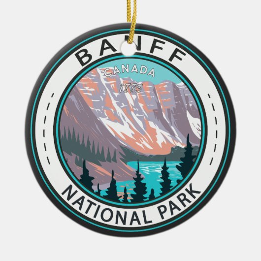 Nationaal park van Banff Moraine Lake  Keramisch Ornament (Voorkant)