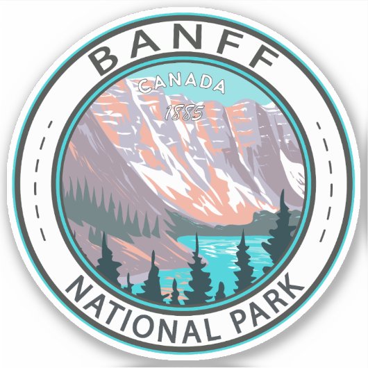Nationaal park van Banff Moraine Lake  Sticker (Voorkant)