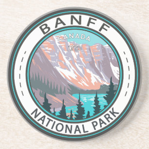 Nationaal park van Banff Moraine Lake  Zandsteen Onderzetter