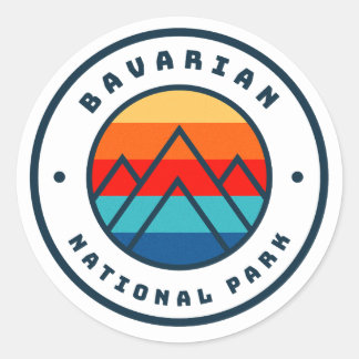 Nationaal Park van Beieren Duitsland Minimalistisc Ronde Sticker