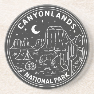 Nationaal park van Canyonlands Utah Monoline  Zandsteen Onderzetter