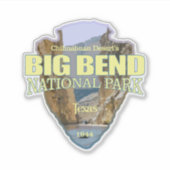 Nationaal park van de Big Bend (pijlpunt) Sticker (Voorkant)