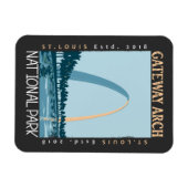 Nationaal park van de Gateway Arch Magneet (Horizontaal)