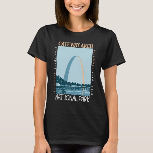 Nationaal park van de Gateway Arch T-shirt (Voorkant)