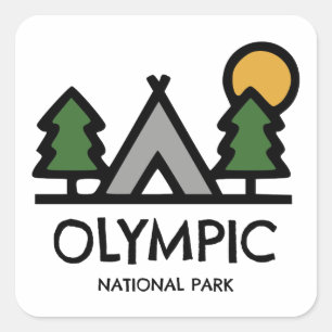 Nationaal Park van de Olympische Spelen Vierkante Sticker
