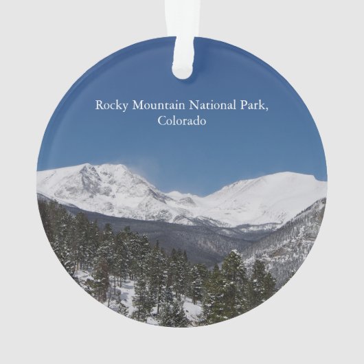 Nationaal park van de Rocky Mountain acrylsierboom Ornament (achterkant)