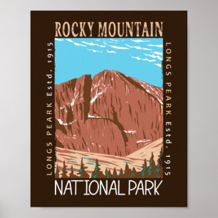 Nationaal park van de Rocky Mountain - piek Poster
