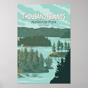 Nationaal park van de Thousand Islands Canada  Poster