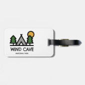 Nationaal park van de windgrot bagagelabel (Achterkant horizontaal)