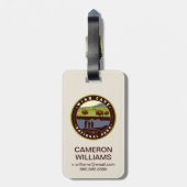 Nationaal park van de windgrot bagagelabel (Achterkant verticaal)