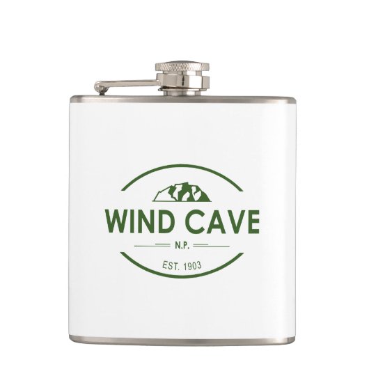 Nationaal park van de windgrot heupfles (Voorkant)