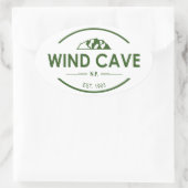 Nationaal park van de windgrot ovale sticker (Tas)