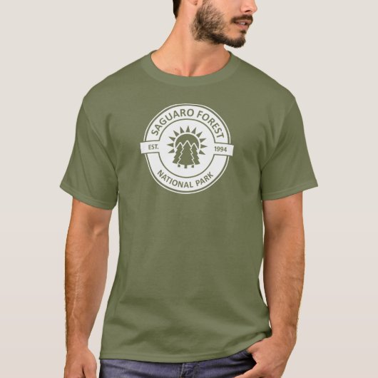 Nationaal park van het bos Saguaro Sun Trees T-shirt (Voorkant)