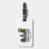 Nationaal park van het grote bekken bagagelabel (Voorkant verticaal)