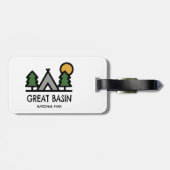 Nationaal park van het grote bekken bagagelabel (Achterkant horizontaal)
