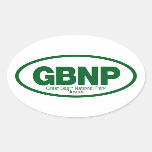 Nationaal park van het grote bekken ovale sticker