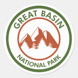 Nationaal park van het grote bekken ronde sticker
