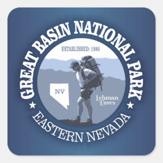 Nationaal park van het grote bekken vierkante sticker