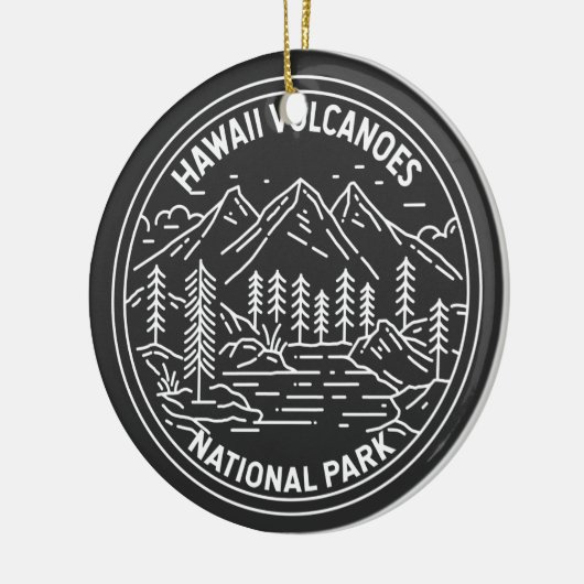 Nationaal park van het Hawaii Volcanoes Monoline Keramisch Ornament (Links)